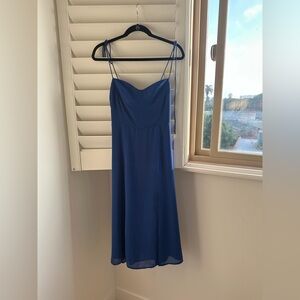 Aqua Strapless Blue Dress